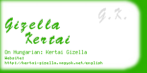 gizella kertai business card